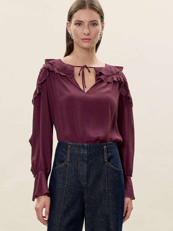 rebecca taylor Lillith Ruffle Blouse