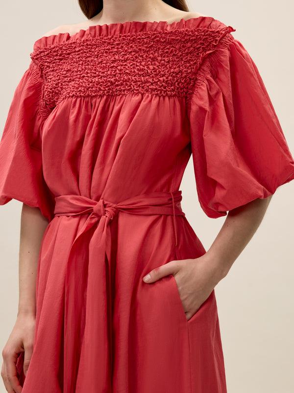 Rebecca Taylor Merrick Silk Cotton Midi Dress