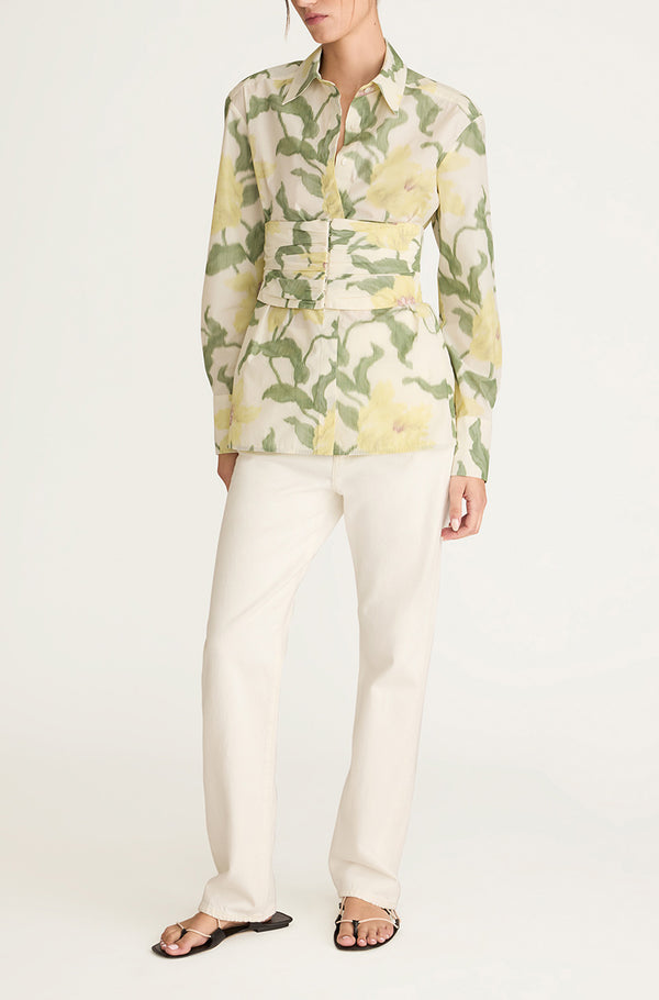 Rebecca Taylor Nouveau Fleur Bustier Button Down