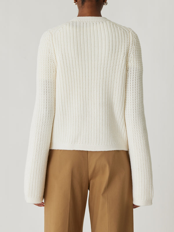 Rebecca Taylor Novelty Wool Toggle Cardi