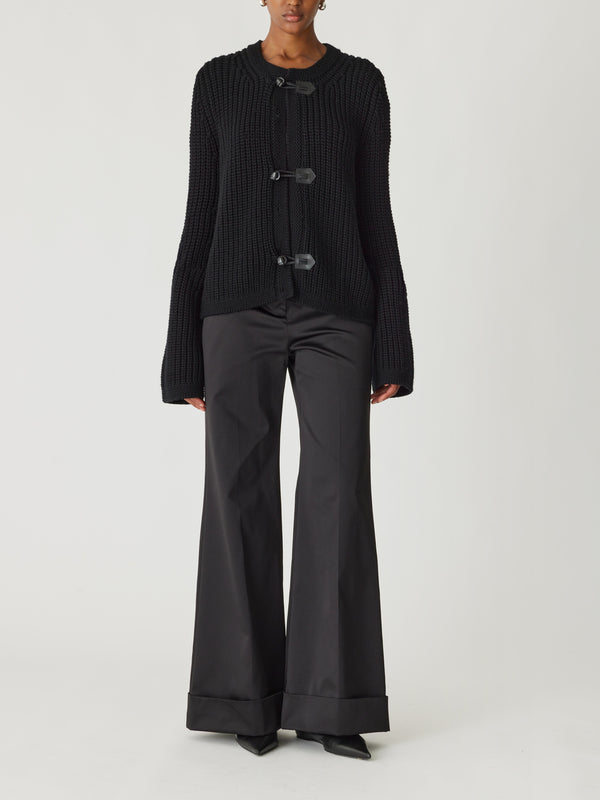 rebecca taylor Novelty Wool Toggle Cardi