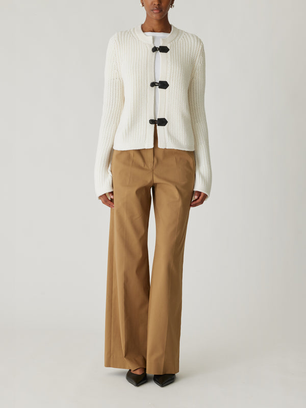 rebecca taylor Novelty Wool Toggle Cardi