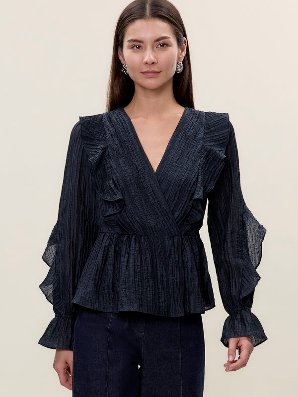 rebecca taylor Olivia Ruffle Blouse