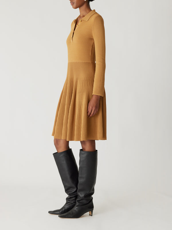 Rebecca Taylor Ottoman Knit Ls Dress