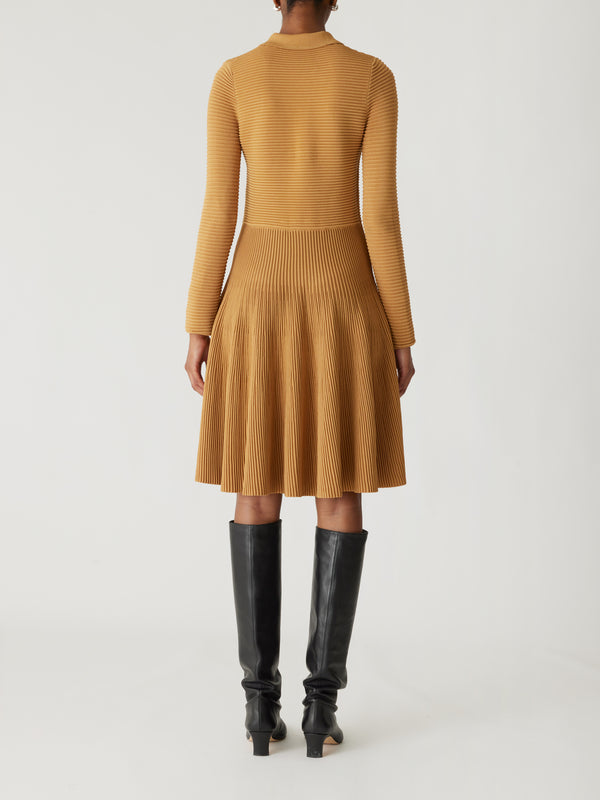 Rebecca Taylor Ottoman Knit Ls Dress