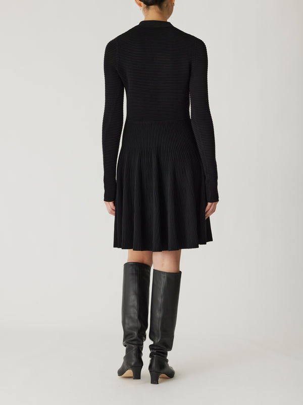 Rebecca Taylor Ottoman Knit Ls Dress