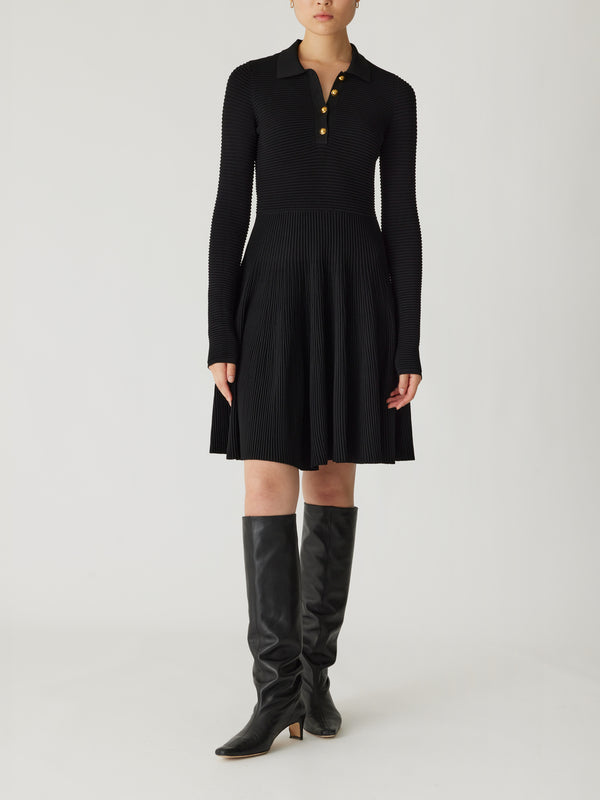 rebecca taylor Ottoman Knit Ls Dress