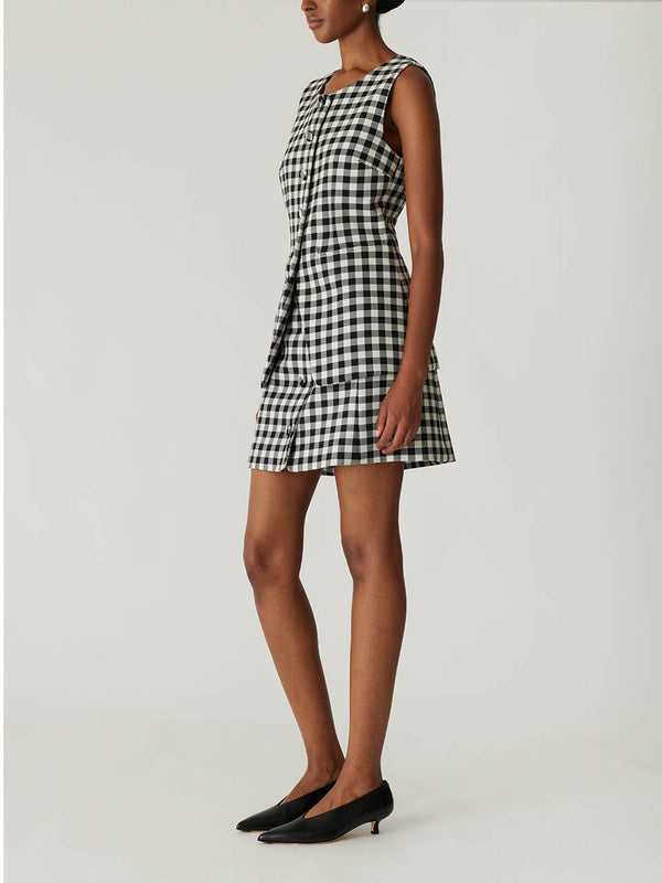 Rebecca Taylor Philippa Check Button Front Vest