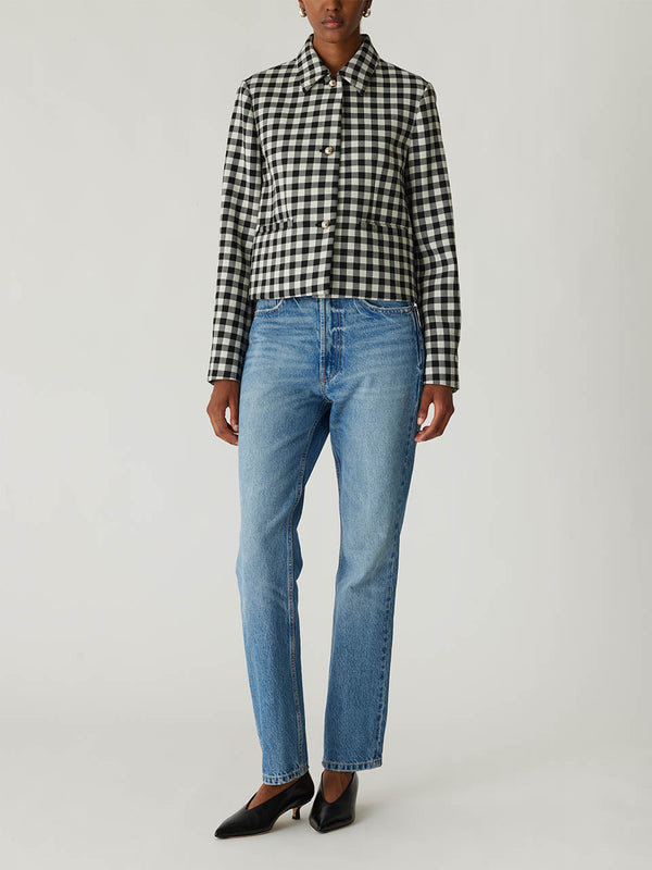 rebecca taylor Phillipa Check Cropped Jacket