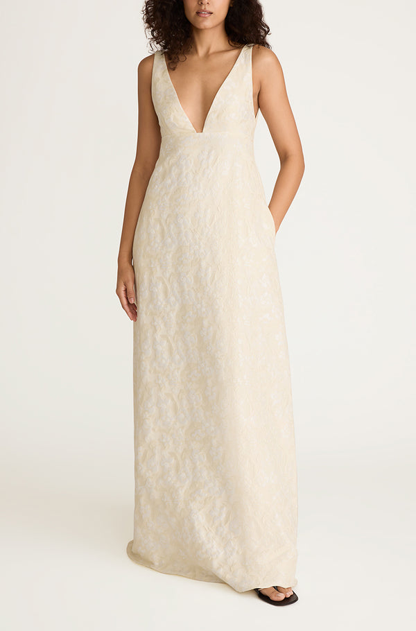 rebecca taylor Plunge V-Neck Empire Gown