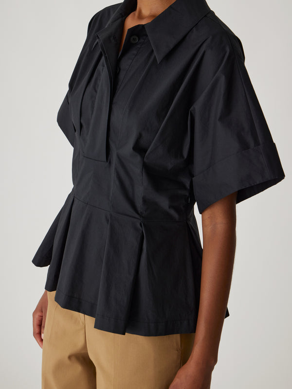 Rebecca Taylor Poplin Peplum Blouse