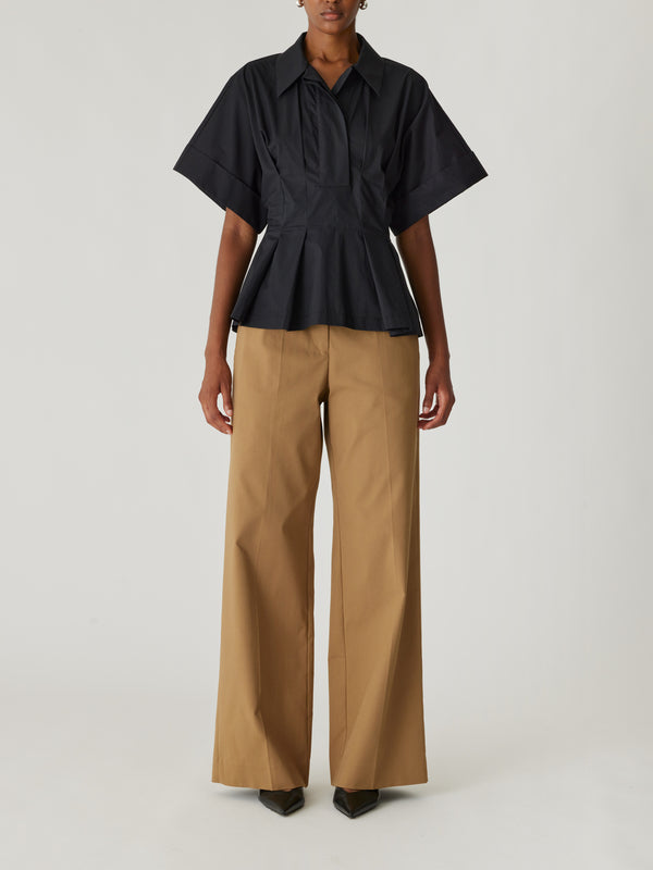 rebecca taylor Poplin Peplum Blouse