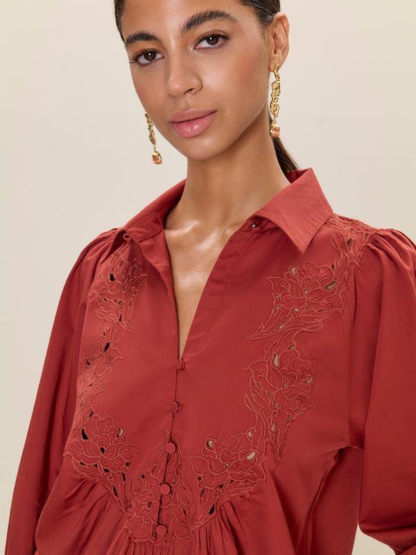 Rebecca Taylor Rachelle Pop Over Blouse