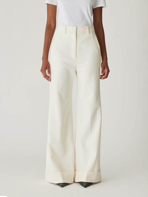 Rebecca Taylor Refined Suiting Wide Leg Trouser