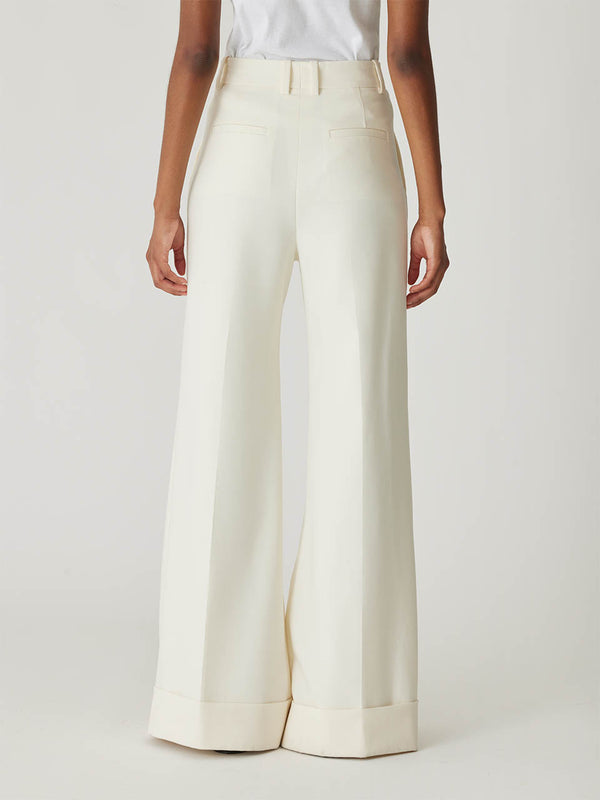 Rebecca Taylor Refined Suiting Wide Leg Trouser