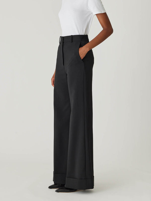 Rebecca Taylor Refined Suiting Wide Leg Trouser
