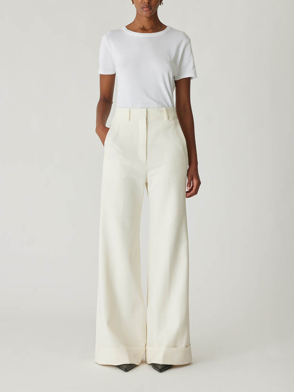 rebecca taylor Refined Suiting Wide Leg Trouser