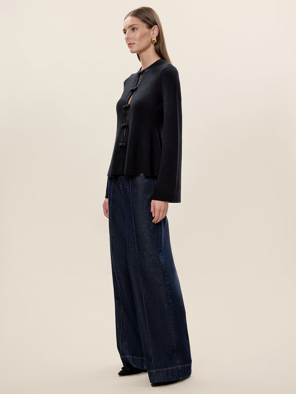 Rebecca Taylor Rhea Knit Peplum Cardi