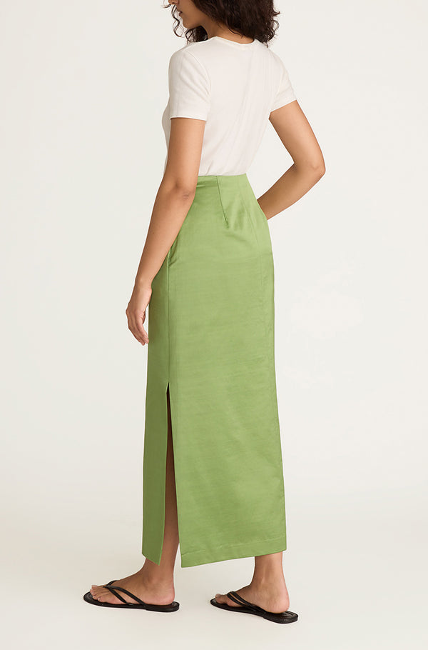 rebecca taylor Slub Sateen Midi Skirt