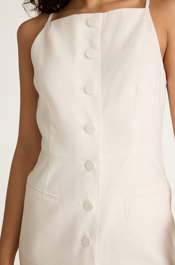 Rebecca Taylor Structured Button Front Midi Dress