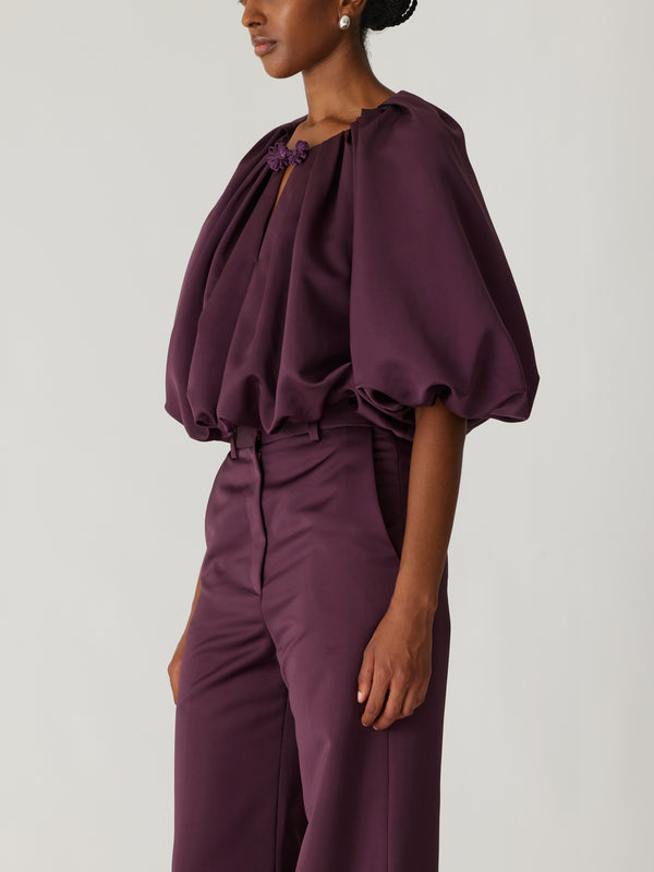 Rebecca Taylor Techy Sateen Bubble Top