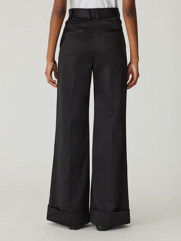 Rebecca Taylor Techy Sateen Wide Leg Pant