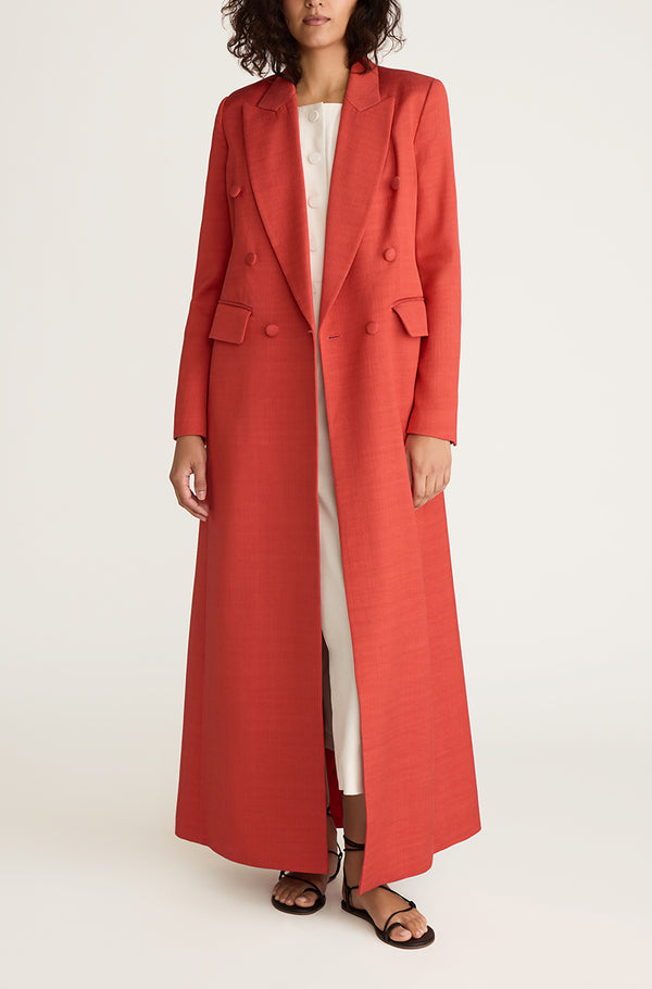 Rebecca Taylor Viscose Slub Blazer Coat