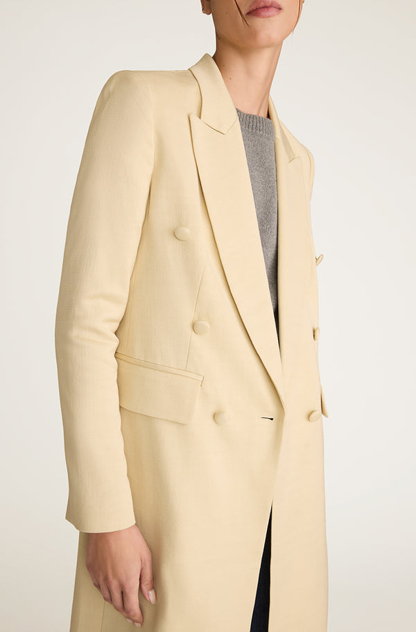 Rebecca Taylor Viscose Slub Blazer Coat