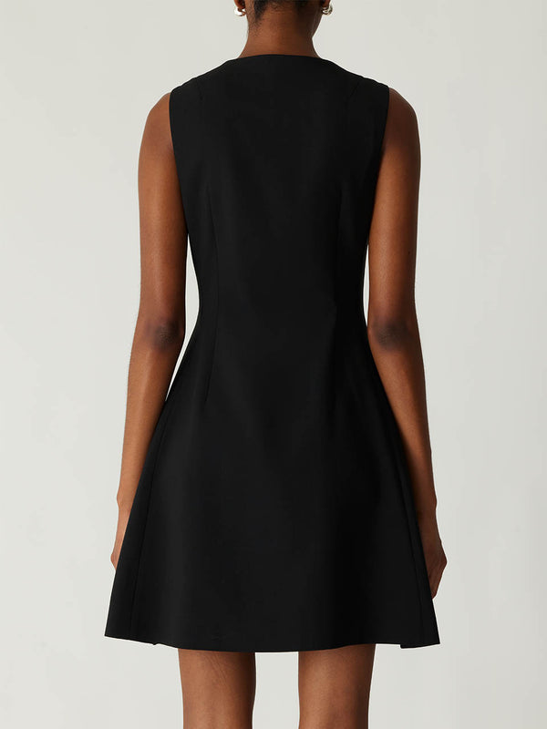 Rebecca Taylor Refined Suiting Double Breasted Mini Dress