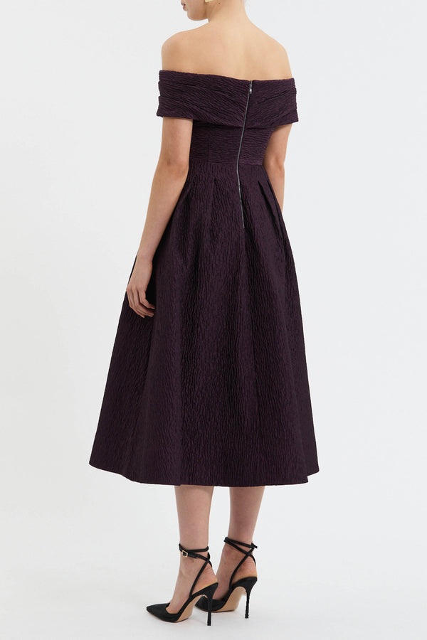 Rebecca Vallance Adalyn Off The Shoulder Midi Dress