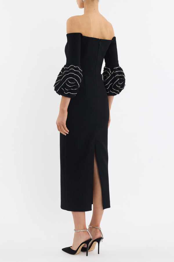 Rebecca Vallance Bellatrix Off The Shoulder Midi Dress