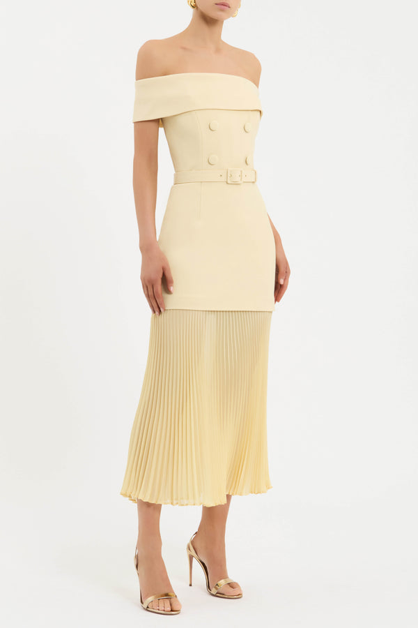 Rebecca Vallance Muriel Off The Shoulder Midi Dress