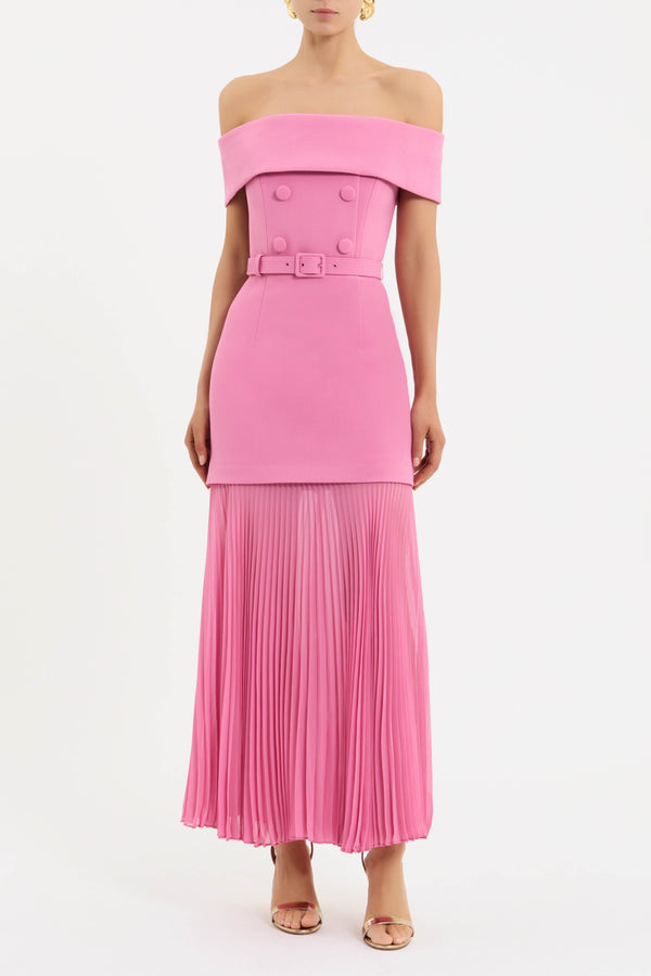 Rebecca Vallance Muriel Off The Shoulder Midi Dress