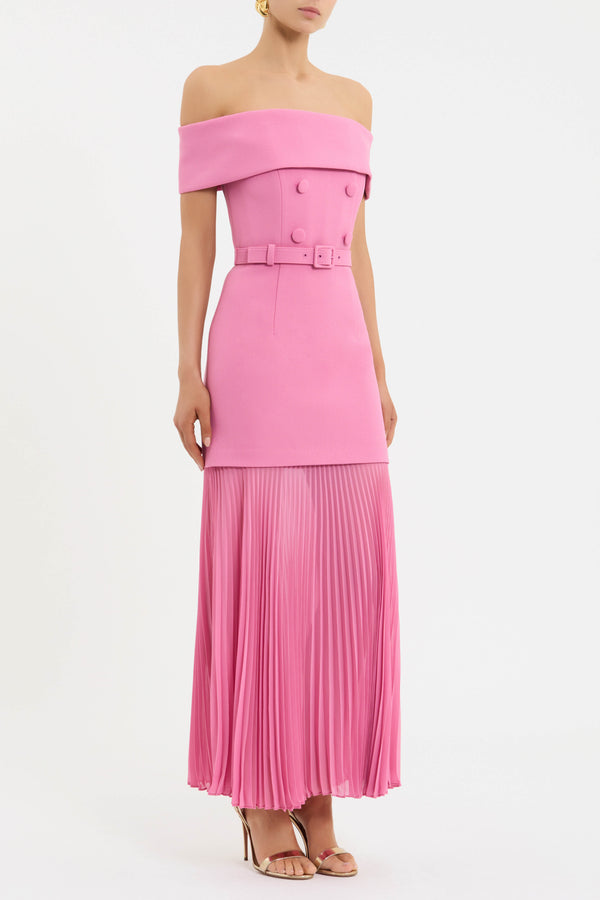 Rebecca Vallance Muriel Off The Shoulder Midi Dress