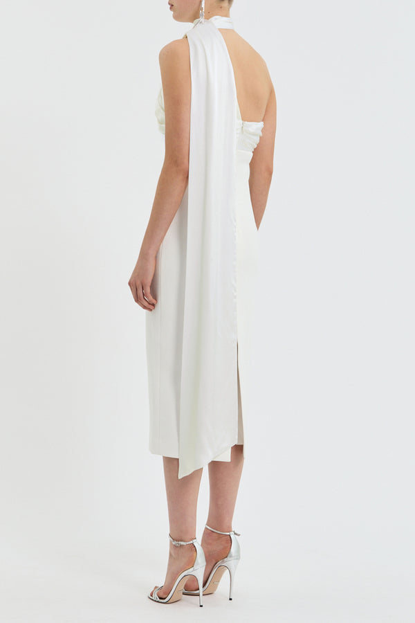 Rebecca Vallance Atlas Halter Tie Midi Dress