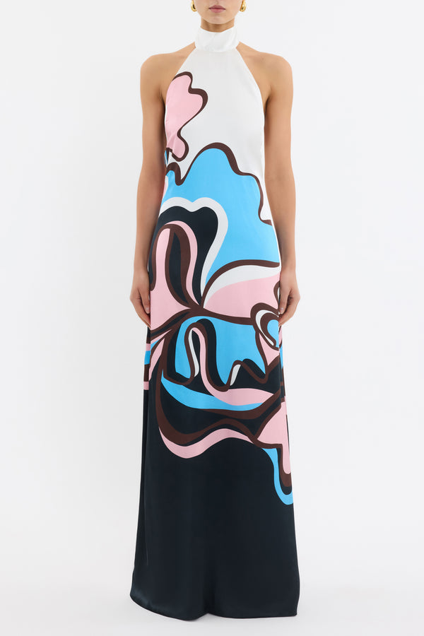 Rebecca Vallance Barbados Breeze Halter Maxi Dress