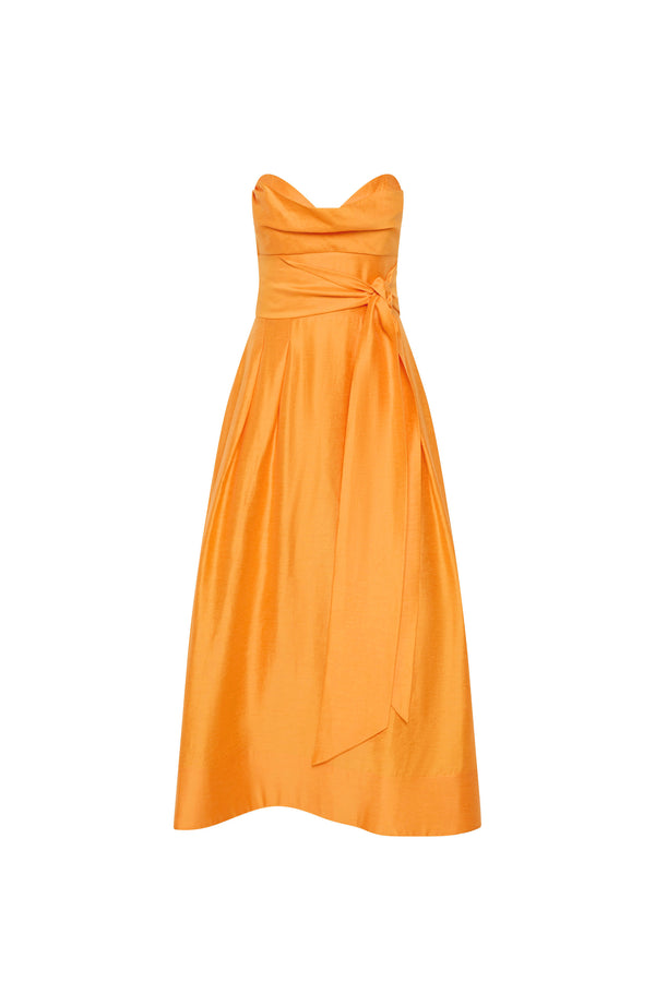 rebecca vallance Cera Strapless Midi Dress