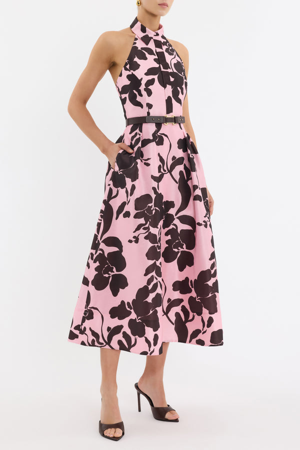 Rebecca Vallance Connie Halter Midi Dress