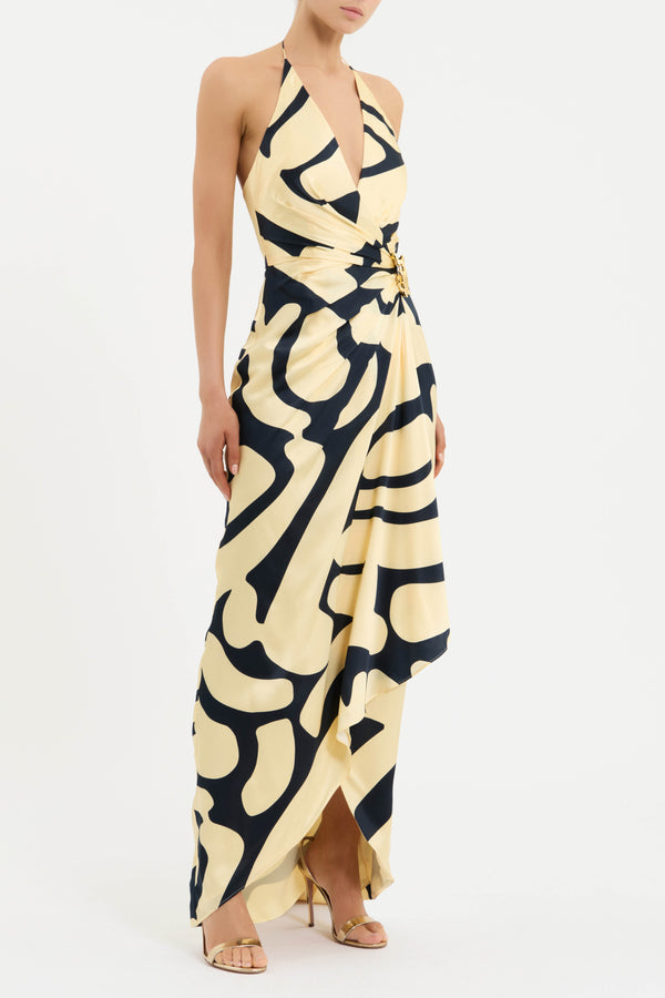 Rebecca Vallance Dune V Neck Maxi Dress