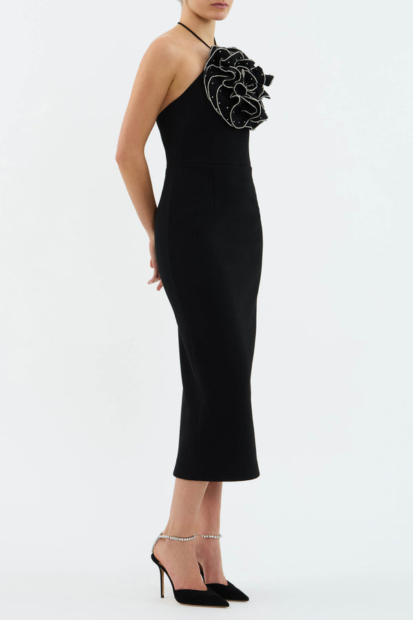 Rebecca Vallance Eliana Halter Midi Dress