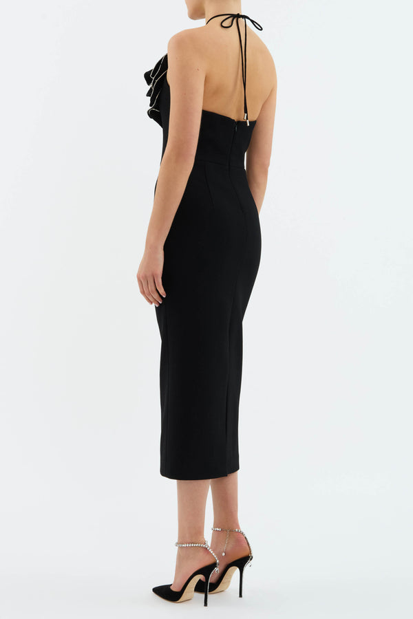Rebecca Vallance Eliana Halter Midi Dress