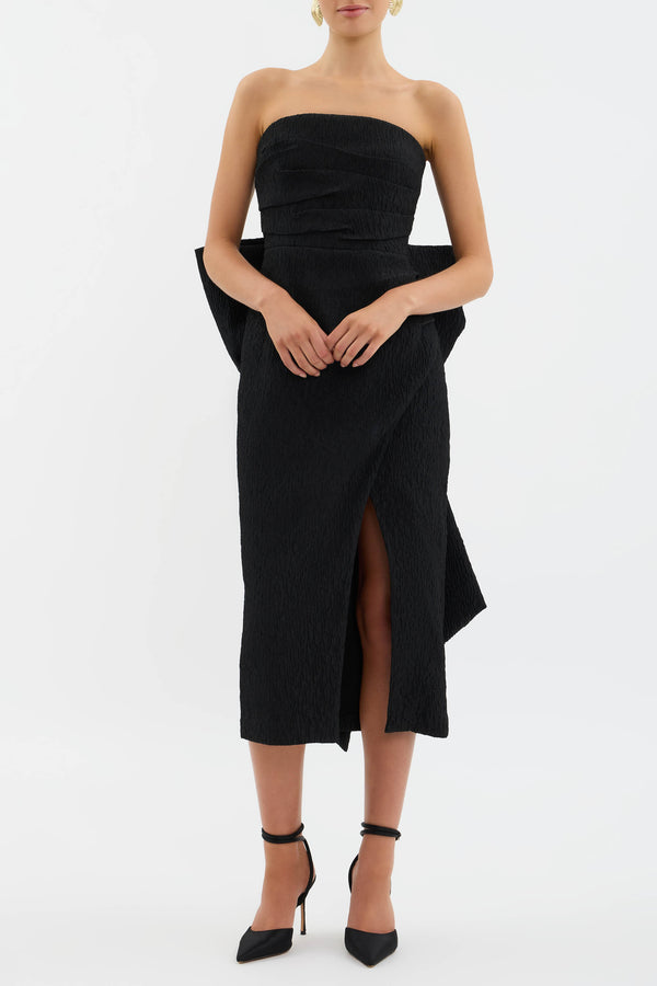 Rebecca Vallance Helene Bow Midi Dress