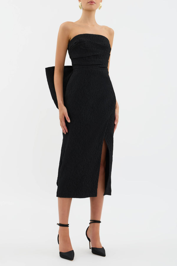 Rebecca Vallance Helene Bow Midi Dress