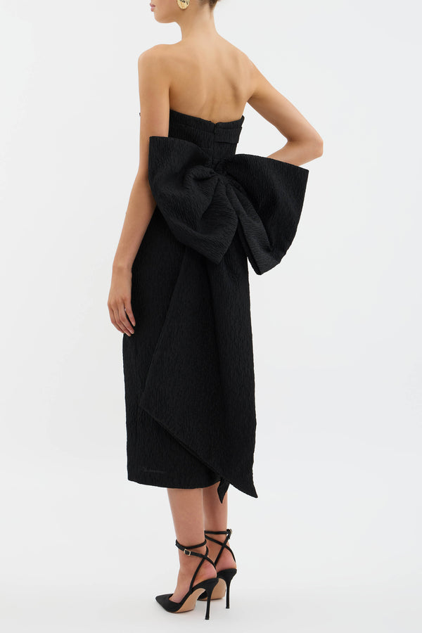 Rebecca Vallance Helene Bow Midi Dress