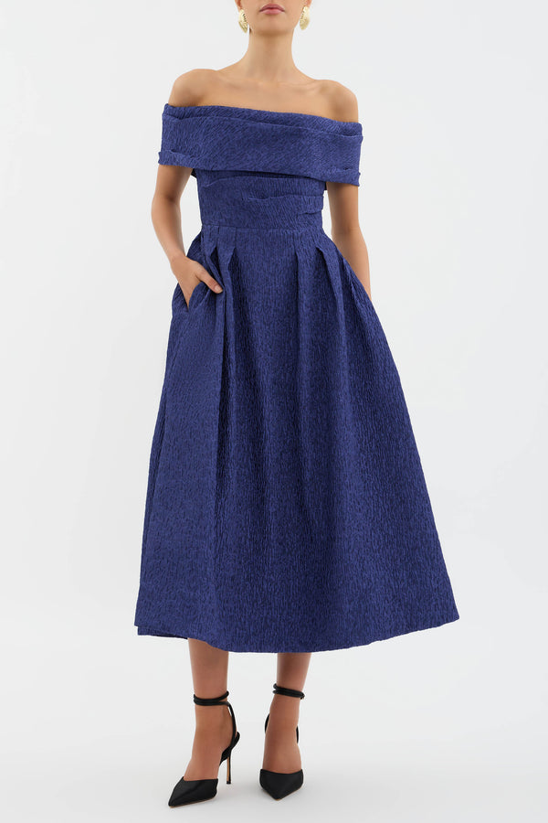 Rebecca Vallance Helene Off Shoulder Midi Dress