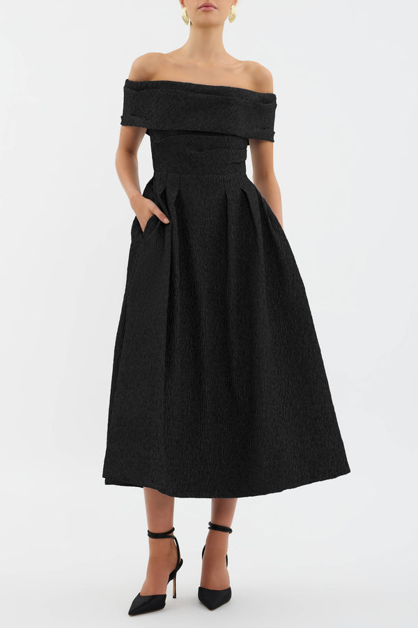 Rebecca Vallance Helene Off Shoulder Midi Dress