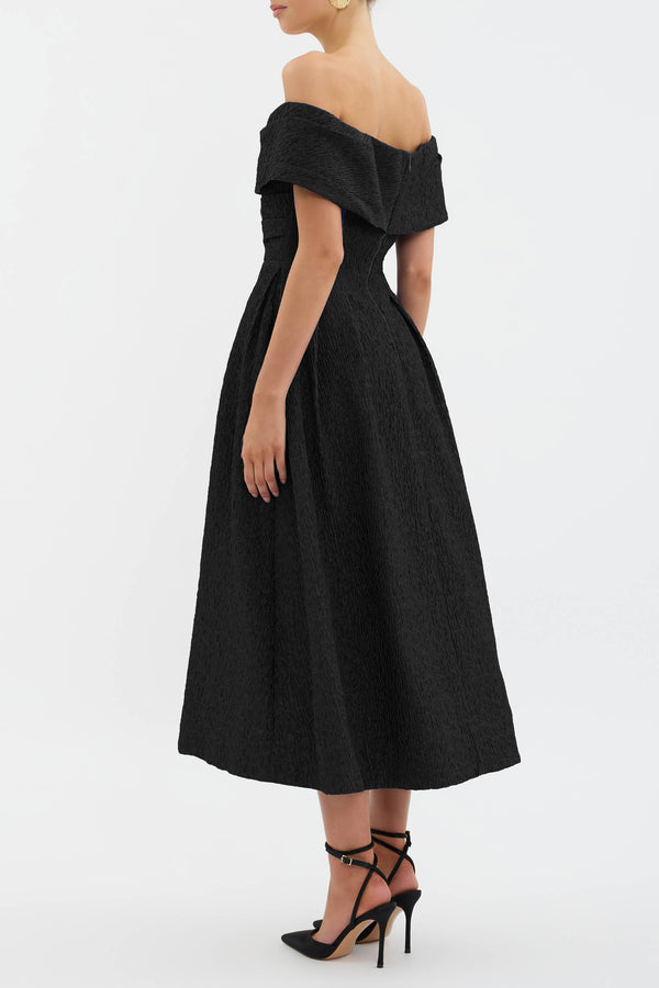 Rebecca Vallance Helene Off Shoulder Midi Dress