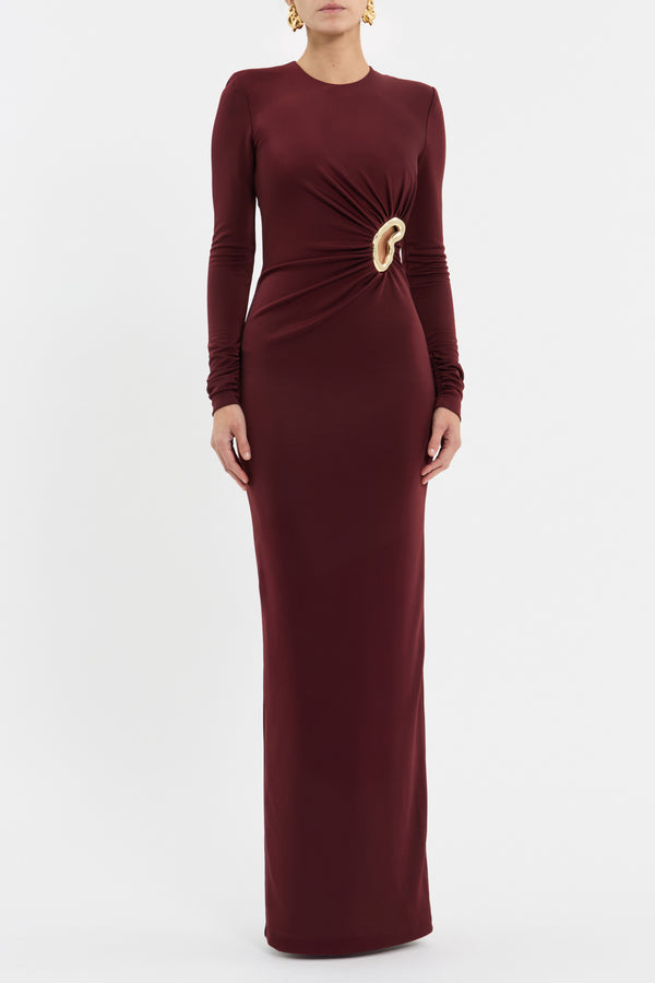 Rebecca Vallance Mischa Long Sleeve Maxi Dress