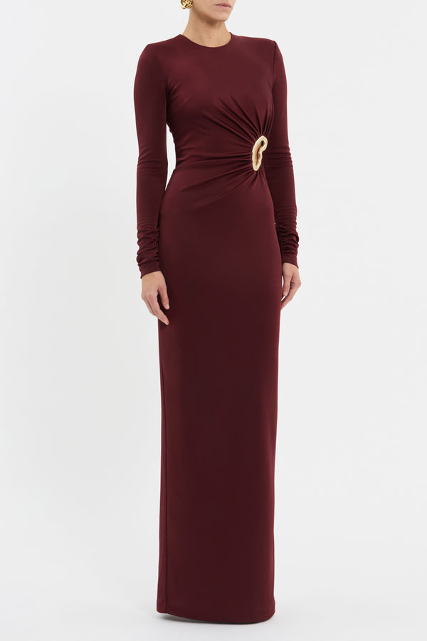 Rebecca Vallance Mischa Long Sleeve Maxi Dress