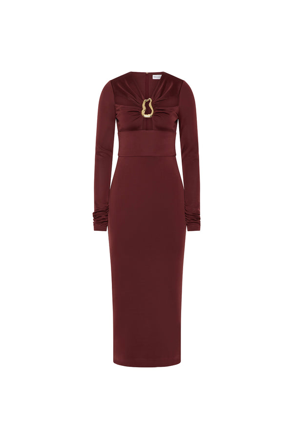 rebecca vallance Mischa Long Sleeve Midi Dress